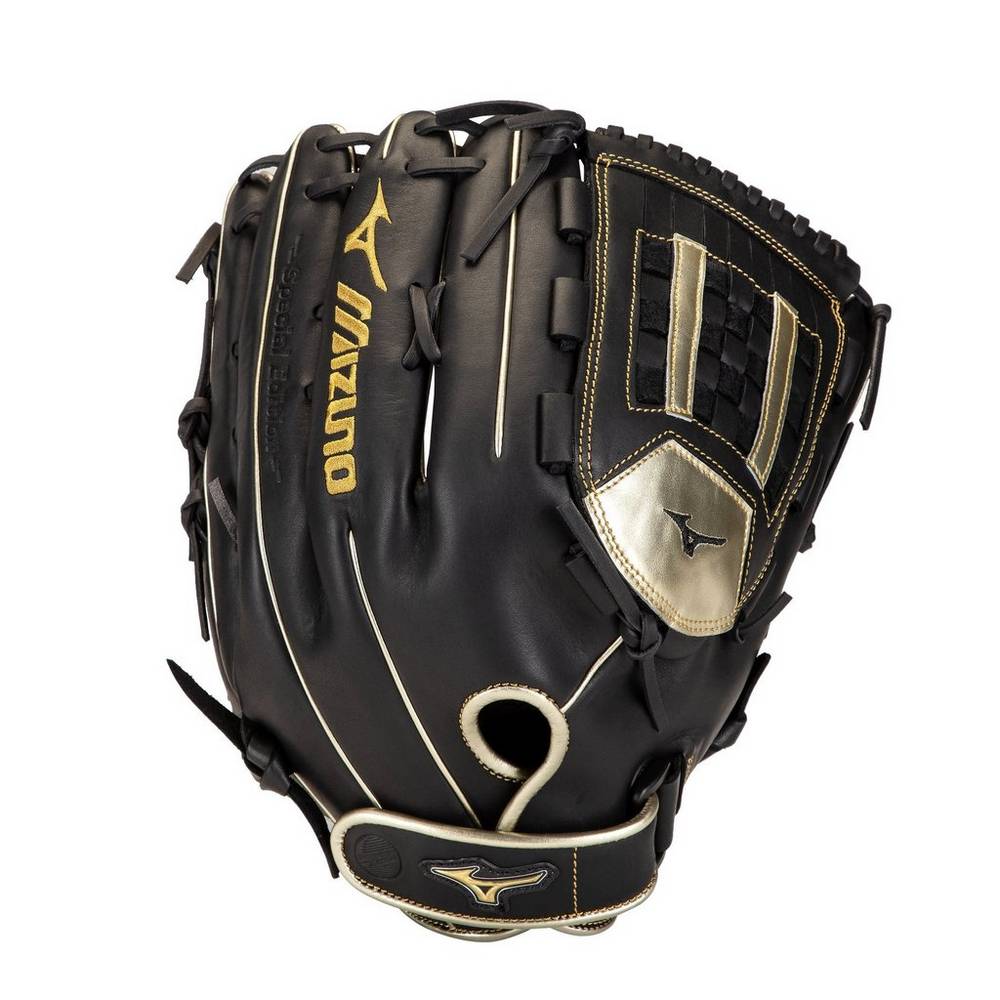 Guanti Mizuno Softball MVP Prime SE Slowpitch 14" Uomo - Nere/Oro - 98562-XBFS